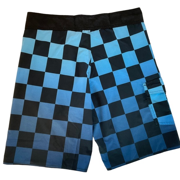 NWOT Atama Shorts Boardshorts Men’s 34-35 Blue Checkered MMA Jiu Jitsu Brazil - Picture 3 of 14
